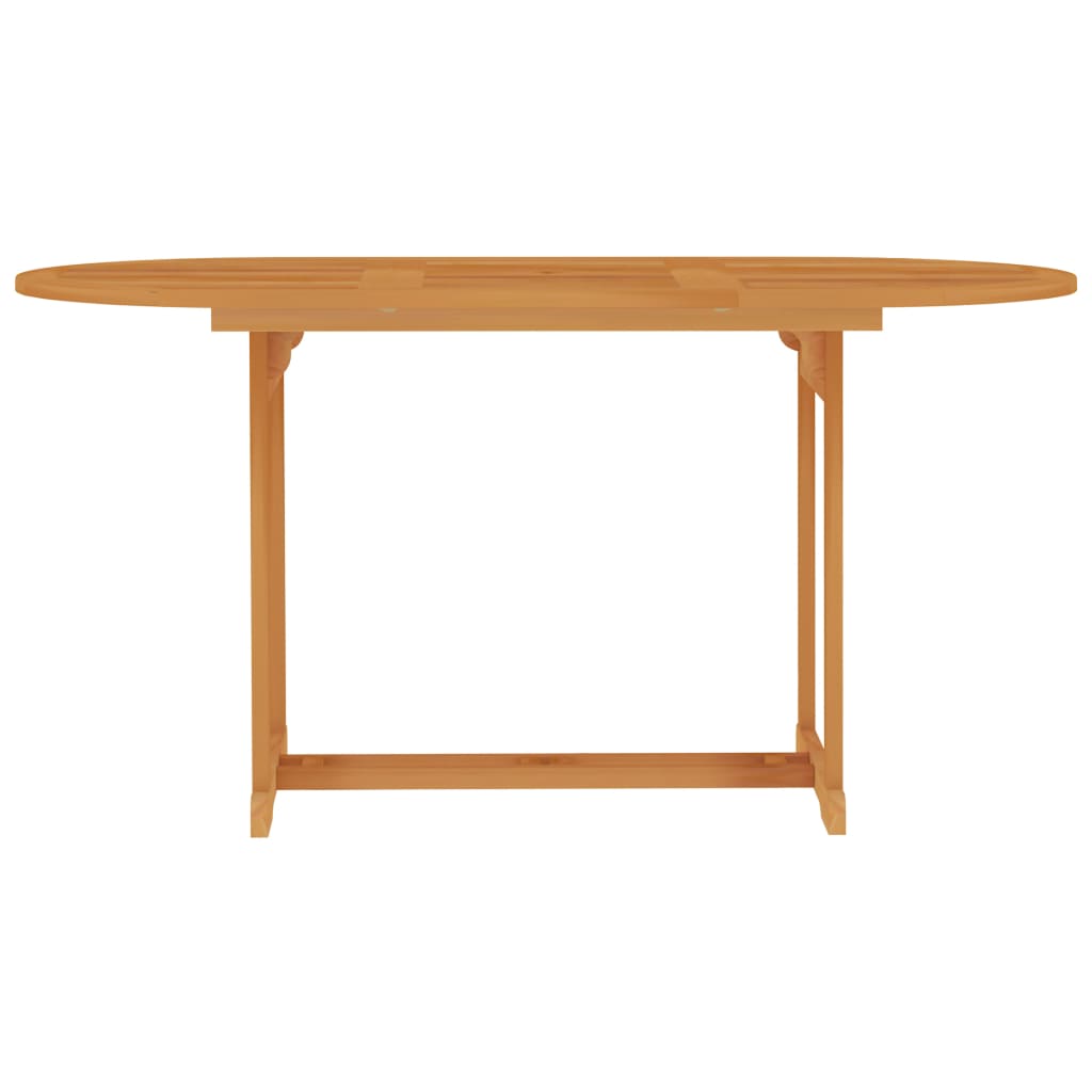 Gartentisch 150x90x75 cm Teak Massivholz